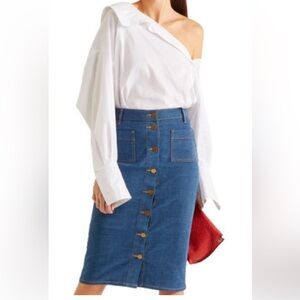 NWOT Tory Burch Rivoli Denim Pencil Skirt